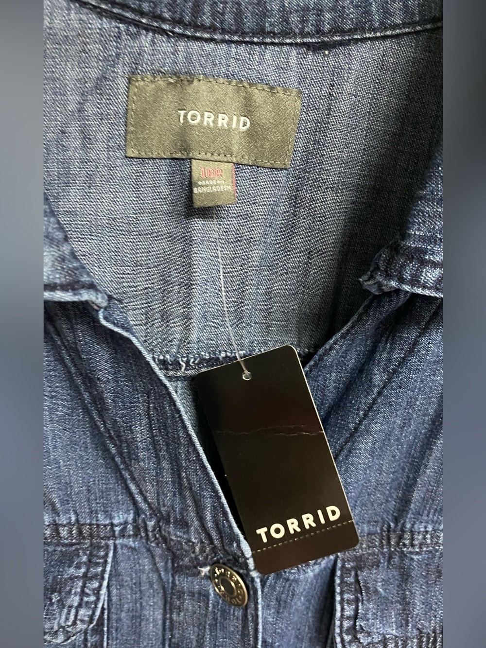 NWT ABSOLUTELY ADORABLE TORRID DENIM JUMPSUIT - 16 REGULAR - Picture 11 of 13